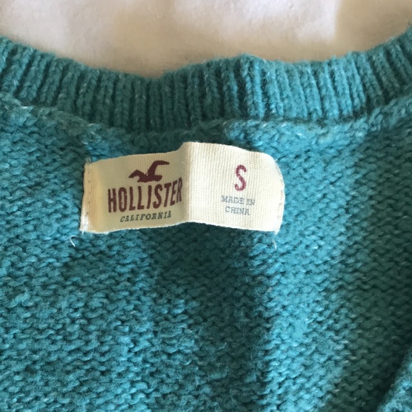 Hollister Turquoise / teal llama sweater - Picture 4 of 5